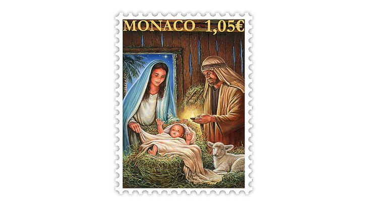 christmas-stamps-monaco-nativity