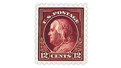 claret-brown-franklin-stamp