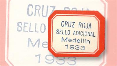 colombia-medellin-local-postal-tax-stamp-red-cross