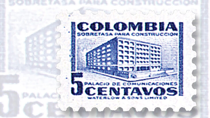 columbia-small-5-centavo-stamp