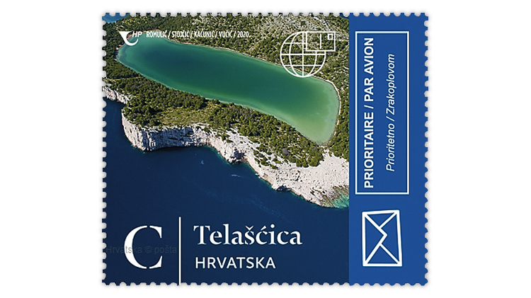 croatia-2020-natural-beauties-lake-mir-telascica-nature-park-stamp