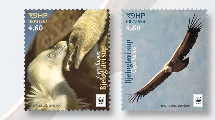 croatia-eurasian-griffon-stamps