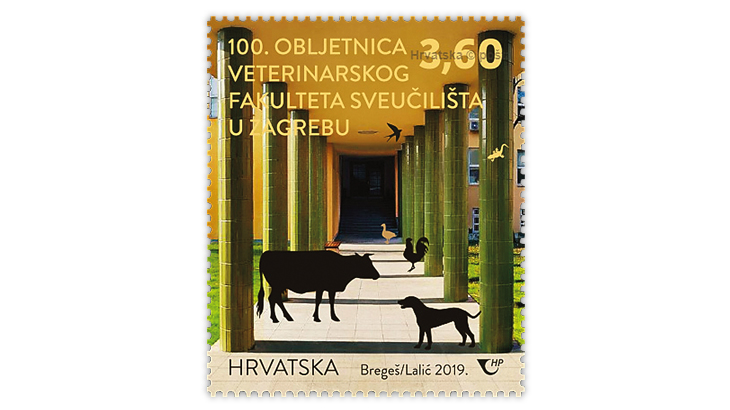 croatia-university-zagreb-cow-stamp