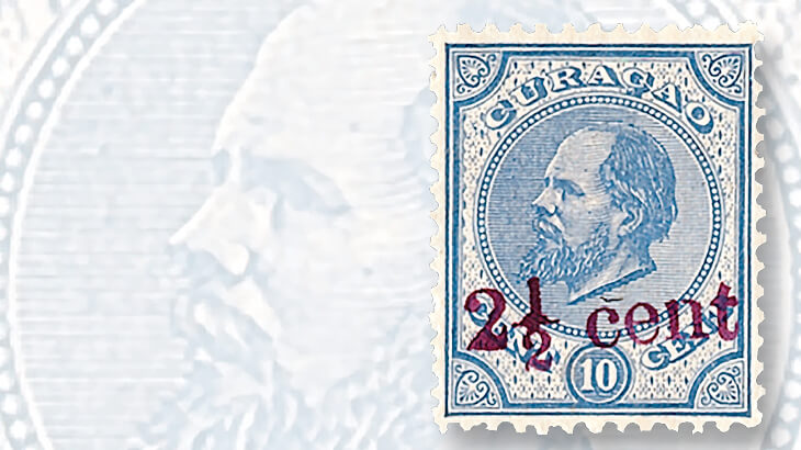 curacao-ten-cent-king-william-iii-stamp