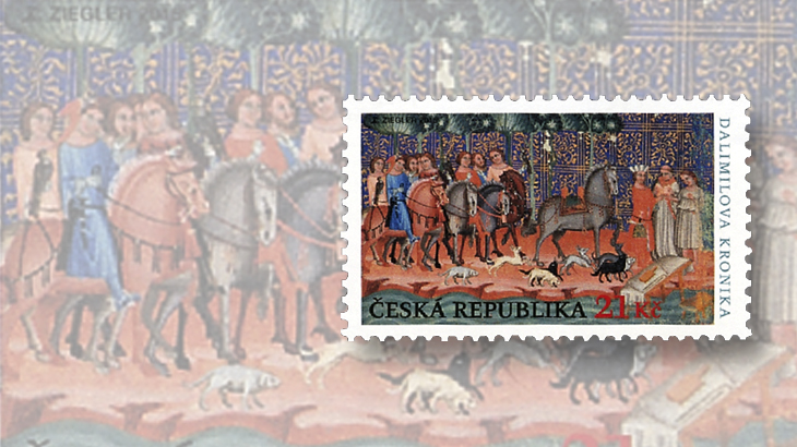 czech-hunting-dalimils-chronicle-stamps-2015-