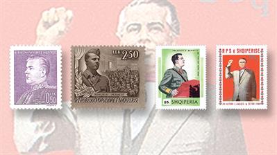 dictators-on-stamps-albania-enver-hoxha