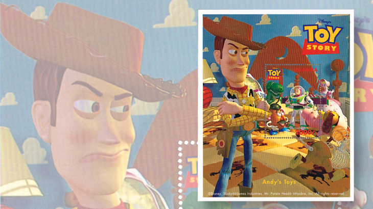 disney-pixar-stamps-uganda-toy-story-sheet-woody-andy-1997