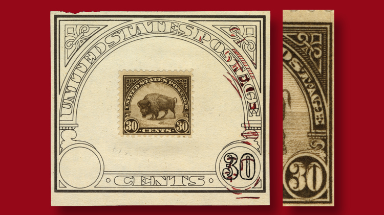 double-transfer-american-buffalo-stamp