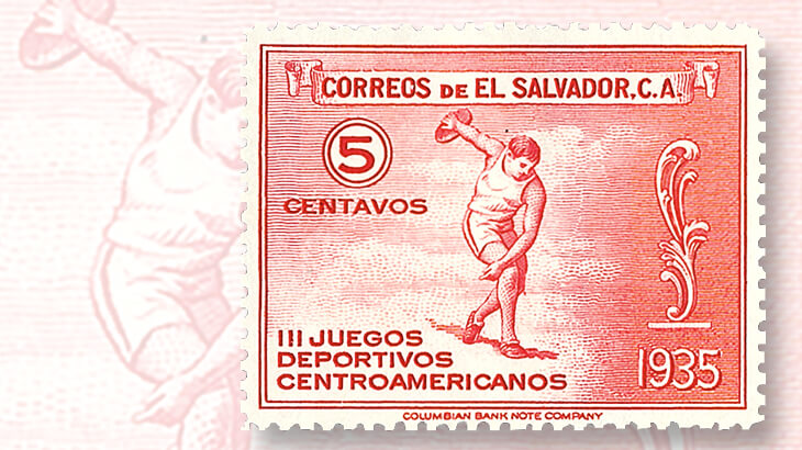 el-salvador-discus-thrower-stamp