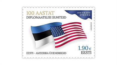 estonia-2022-diplomatic-relations-united-states-100-years-stamp