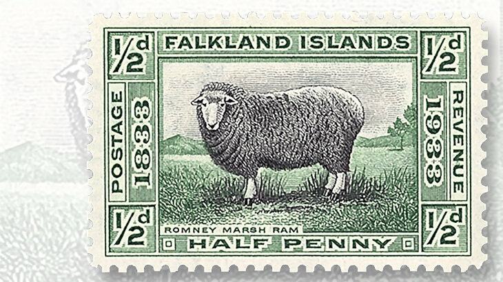 falkland-islands-romney-marsh-ram-stamp