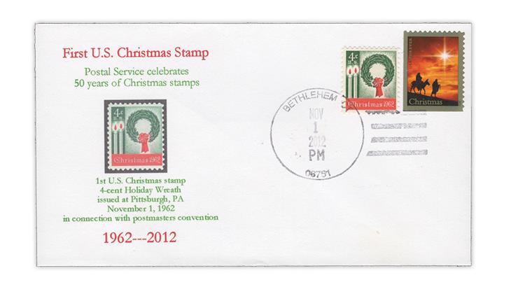 fifty-years-us-christmas-stamps-bethlehem-connecticut-cover