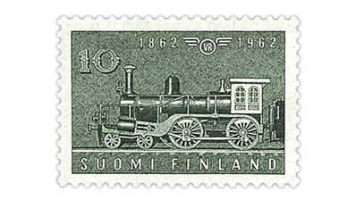 finland-1962-railway-centenary-stamp