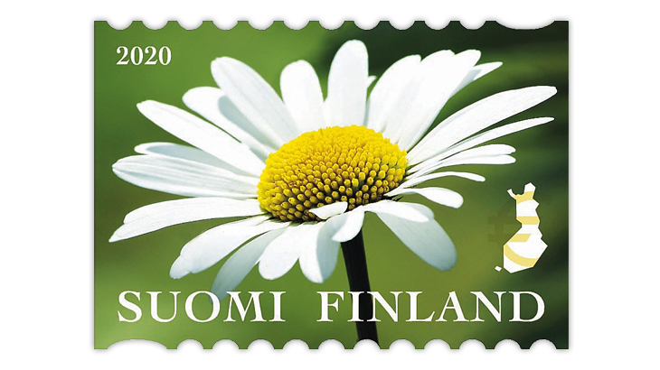 finland-2020-wildflowers-daisy-coil-stamp