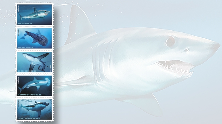 five-sharks-forever-stamps