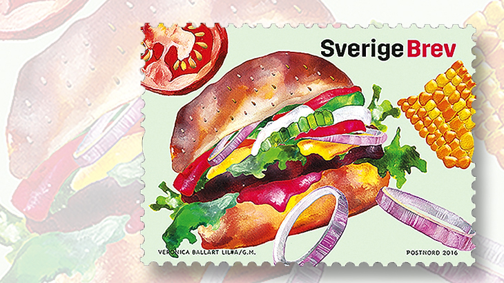 food-cultures-stamps-sweden-hamburger