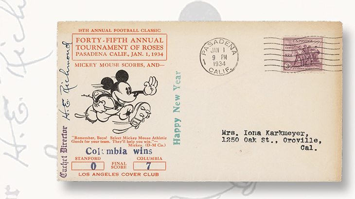 football-cachet-depicting-mickey-mouse