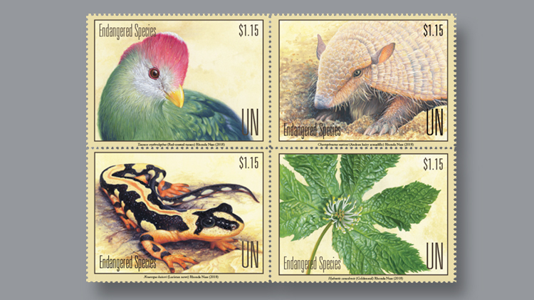 four-one-dollar-endangered-species-stamps