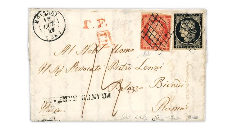 france-1849-cover-bright-ultramarine-black-ceres-stamps-rumsey-auction