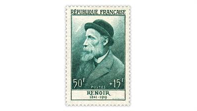 france-1955-pierre-auguste-renoir-semipostal-stamp