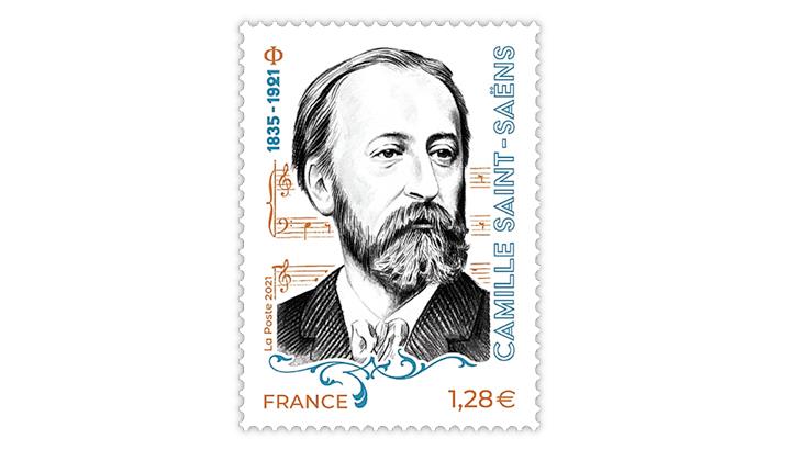 france-2021-camille-saint-saens-100th-death-anniversary-stamp