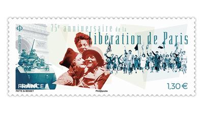 france-75th-anniversary-liberation-of-paris-stamp