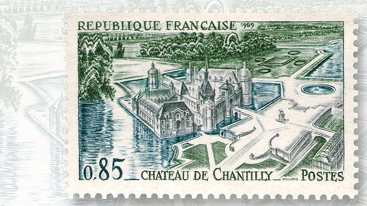 france-chateau-de-chantilly-stamp