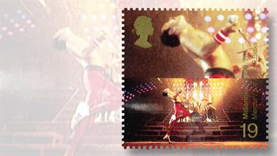 freddie-mercury-rock-band-queen-great-britain-millennium-stamp