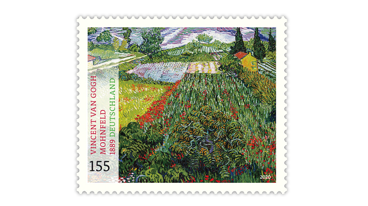 germany-2020-van-gogh-field-with-poppies-stamp