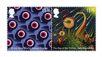 great-britain-2021-classic-science-fiction-stamps-brave-new-world-triffids