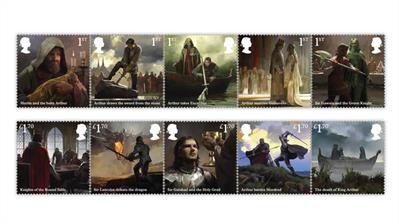 great-britain-2021-king-arthur-knights-stamps