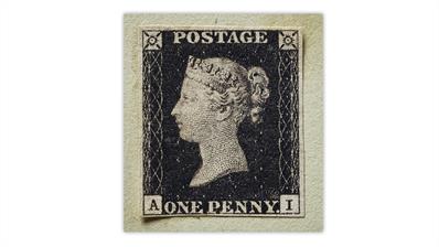 great-britain-penny-black-wallace-document