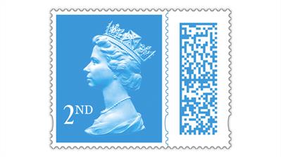 great-britain-second-class-queen-elizabeth-machin-bar-code-definitive-stamp