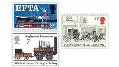 great-britain-trains-stamps