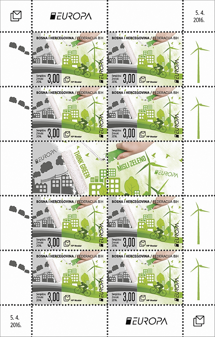 green-bosnia-and-herzegovina-stamp-pane