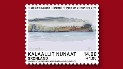 greenland-14-kroner-1kr-semipostal-stamp