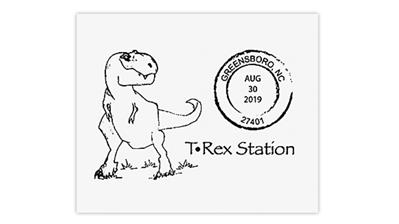 greensboro-north-carolina-tyrannosaurus-rex-postmark