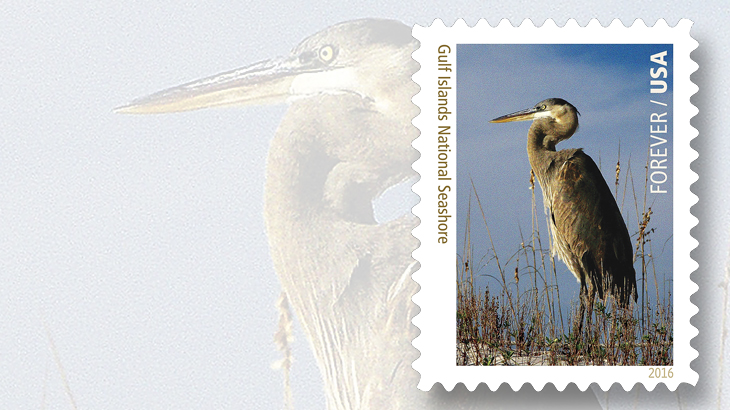 gulf-islands-national-seashore-heron-stamp