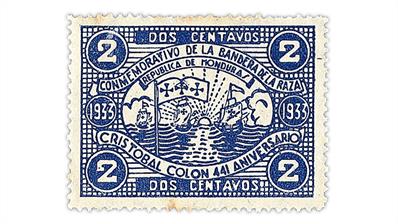 honduras-1933-columbus-fleet-flag-race-stamp