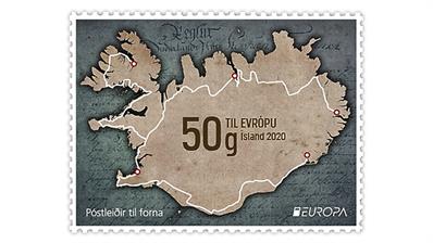 iceland-2020-europa-ancient-postal-routes-stamp