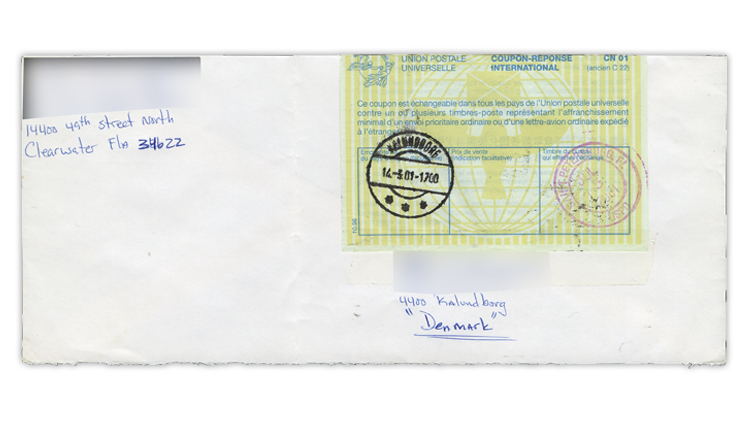 international-reply-coupon-2001-denmark-florida-cover