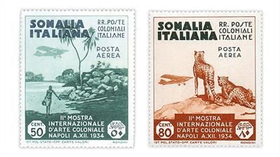 italian-somaliland-1934-pictorial-airmail-stamps