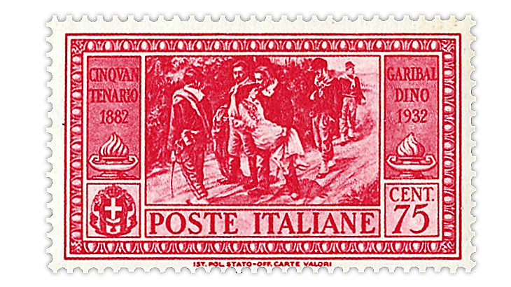 italy-1932-garibaldi-dying-mother-stamp