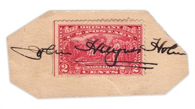 john-haynes-holmes-autograph-burgoyne-campaign-stamp