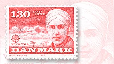 karen-blixen-denmark-europa-stamp