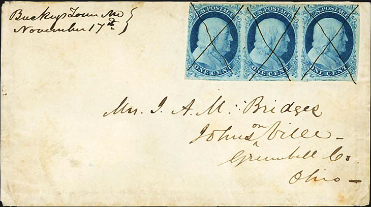 kelleher-auction-1851-benjamin-franklin-strip-7r1e-cover