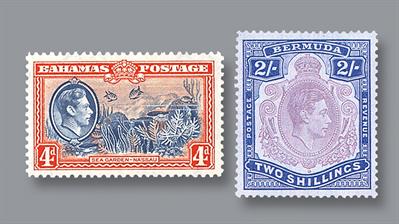 king-george-vi-stamps-bahamas-bermuda