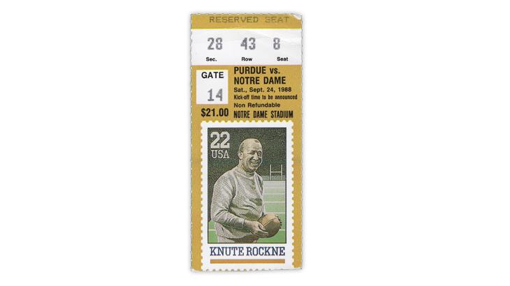 knute-rockne-stamp-purdue-notre-dame-football-game