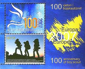 kosovo-centenary-of-scouting-souvenir-sheet-2007