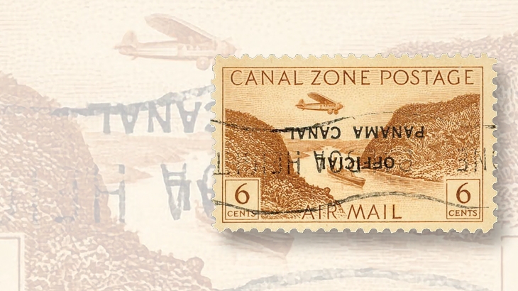 kuske-collection-canal-zone-airmail-official-overprint-invert-daniel-kelleher-auctionn-2015